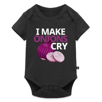 Je fais des oignons, pleure, nourriture, chef, cuisine - Body à manches courtes Premium Bébé - noir - Devant