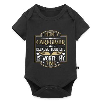 Caregiving I Became A Caregiver Because Caretaker - Baby Premium short-sleeve bodysuit - black - Front