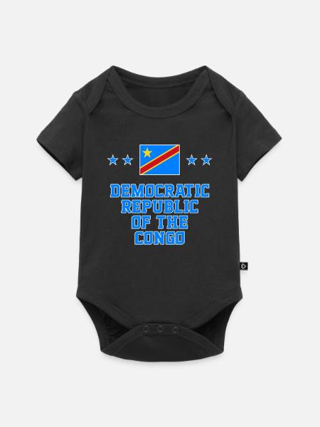 Demokratische Republik Kongo - Baby Premium Kurzarmbody - Schwarz