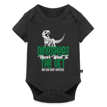 Les dinosaures ne sont jamais allés chez le vétérinaire vétérinaire Anima - Body à manches courtes Premium Bébé - noir - Devant