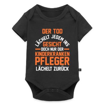 Pfleger Pflegekraft Kinderkrankenpfleger - Baby Premium Kurzarmbody - Schwarz - Vorne