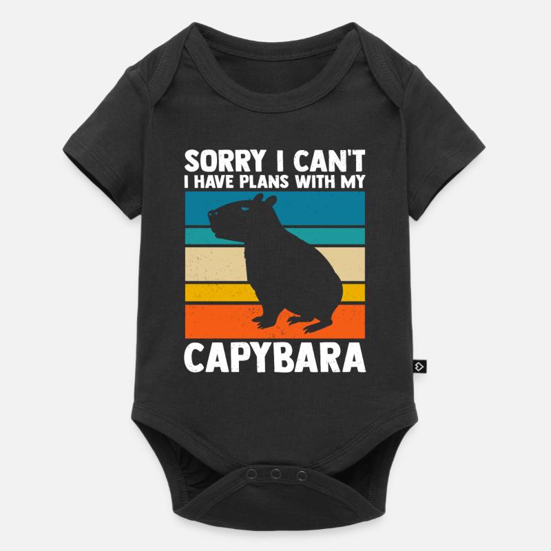 Capybara Drôle de rongeur Capybara Capybara - Body à manches courtes Premium Bébé - noir