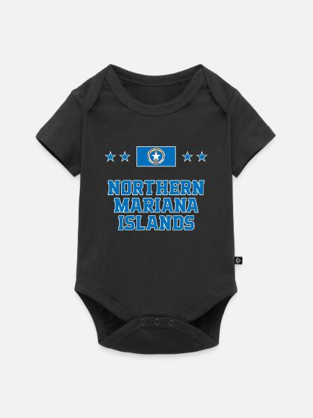 Nördliche Marianen - Baby Premium Kurzarmbody - Schwarz