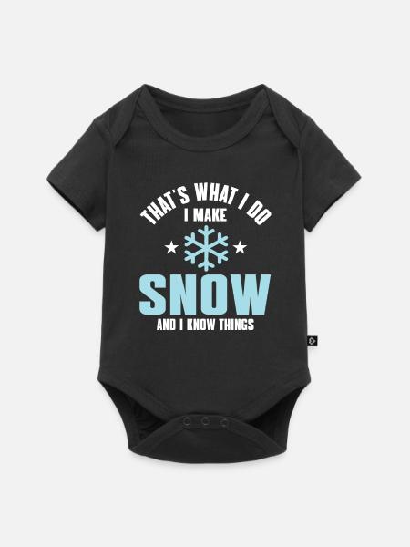 Lustiges Schneemacher-zitat - Baby Premium Kurzarmbody - Schwarz