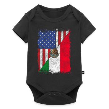 Drapeau mexicain USA Cadeau Mexique américain - Body à manches courtes Premium Bébé - noir - Devant