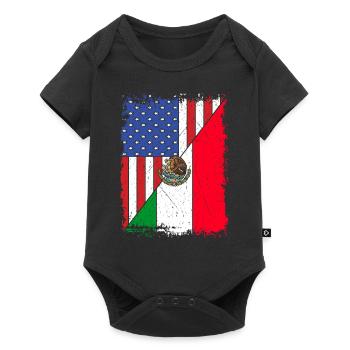 Drapeau mexicain des États-Unis Cadeau américain Mexique - Body à manches courtes Premium Bébé - noir - Devant