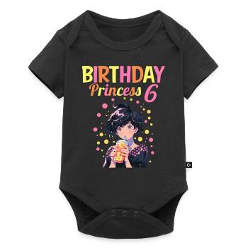 Anime Mandga Boba Bubble Tea 6ème anniversaire - Body à manches courtes Premium Bébé - noir - Devant