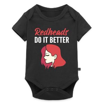 Redheads Do It Better Friseur - Baby Premium Kurzarmbody - Schwarz - Vorne