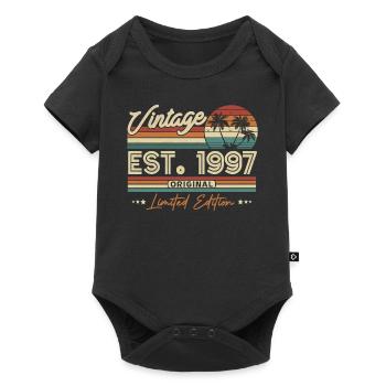 Jahrgangsgeschenk 1997, 26/27 Jahre - Baby Premium Kurzarmbody - Schwarz - Vorne