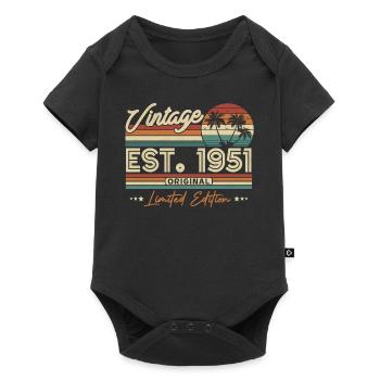 Cadeau Vintage 1951 72/73 ans - Body à manches courtes Premium Bébé - noir - Devant