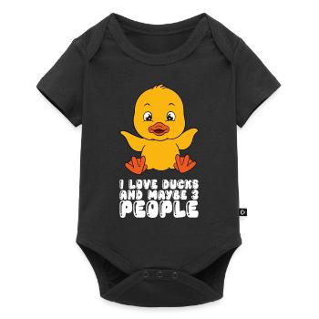 Funny duck Cute ducks - Baby Premium short-sleeve bodysuit - black - Front