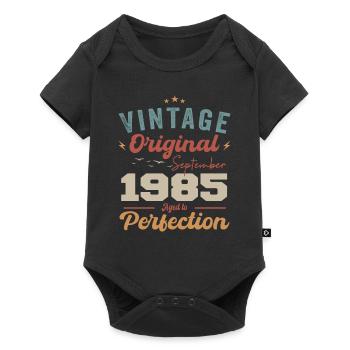 September 1985 Jubilee 1985 September Gift - Baby Premium short-sleeve bodysuit - black - Front