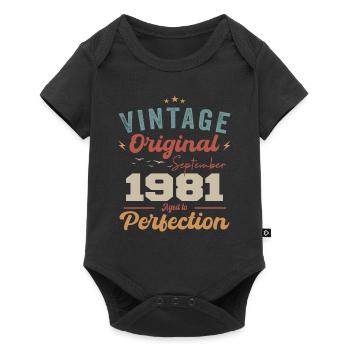 September 1981 Jubilee 1981 September Gift - Baby Premium short-sleeve bodysuit - black - Front