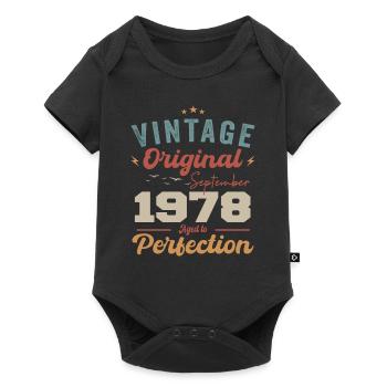 September 1978 Jubilee 1978 September Gift - Baby Premium short-sleeve bodysuit - black - Front