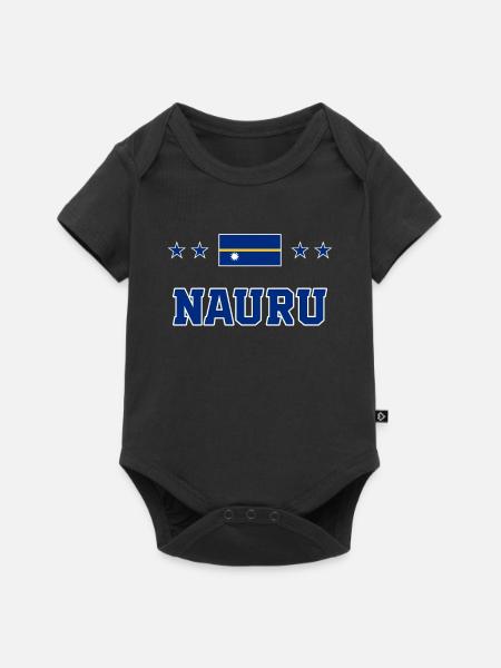 Nauru - Baby Premium Kurzarmbody - Schwarz