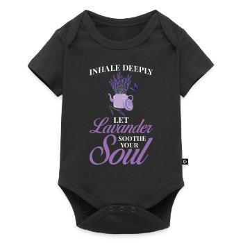 Lavender Lavender Flower Essential Oil Lavender Scent - Baby Premium short-sleeve bodysuit - black - Front