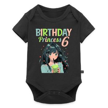 Anime Mandga Boba Bubble Tea 6ème anniversaire - Body à manches courtes Premium Bébé - noir - Devant