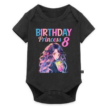 Anime Mandga Boba Bubble Tea 8ème anniversaire - Body à manches courtes Premium Bébé - noir - Devant