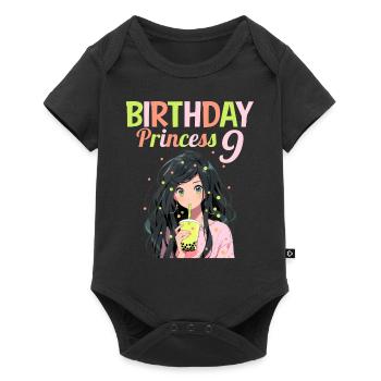 Anime Mandga Boba Bubble Tea 9ème anniversaire - Body à manches courtes Premium Bébé - noir - Devant