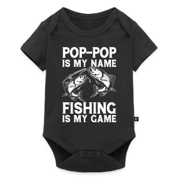Fishing Daddy Father Son Daughter - Baby Premium short-sleeve bodysuit - black - Front