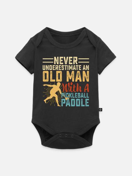Pickleball - Baby Premium Kurzarmbody - Schwarz