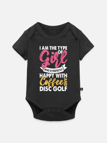 Discgolf Disc Golf - Baby Premium Kurzarmbody - Schwarz