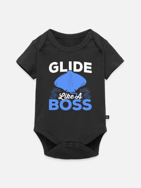 Mantarochen Gleiten Mantarochen Liebhaber - Baby Premium Kurzarmbody - Schwarz