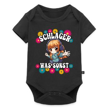 Schlager - Baby Premium Kurzarmbody - Schwarz - Vorne