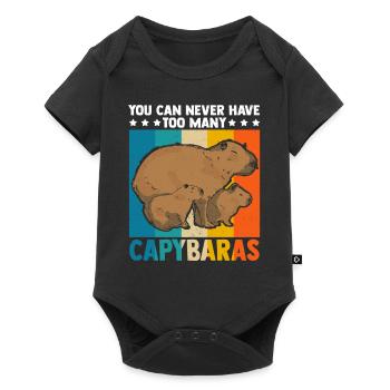 Capybara Capybara Rongeur Rétro - Body à manches courtes Premium Bébé - noir - Devant
