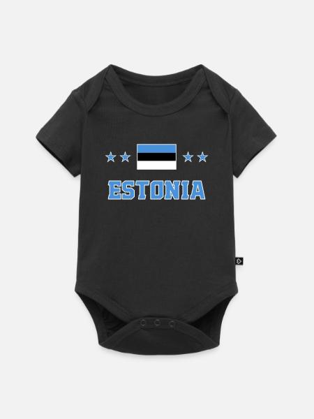 Estland - Baby Premium Kurzarmbody - Schwarz