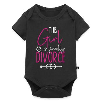 Bonne fête de divorce cette fille est - Body à manches courtes Premium Bébé - noir - Devant