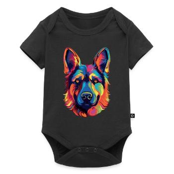 German Shepherd Color - Baby Premium short-sleeve bodysuit - black - Front