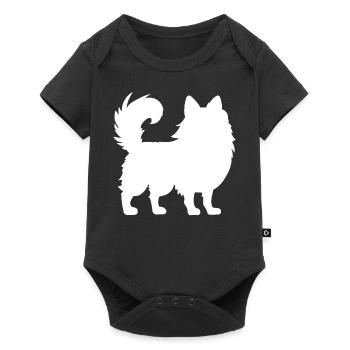 Pomeranian Zwergspitz - Baby Premium Kurzarmbody - Schwarz - Vorne