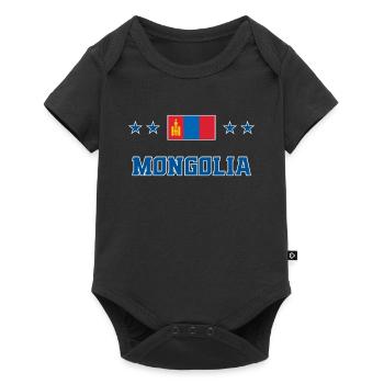 Mongolia - Baby Premium short-sleeve bodysuit - black - Front