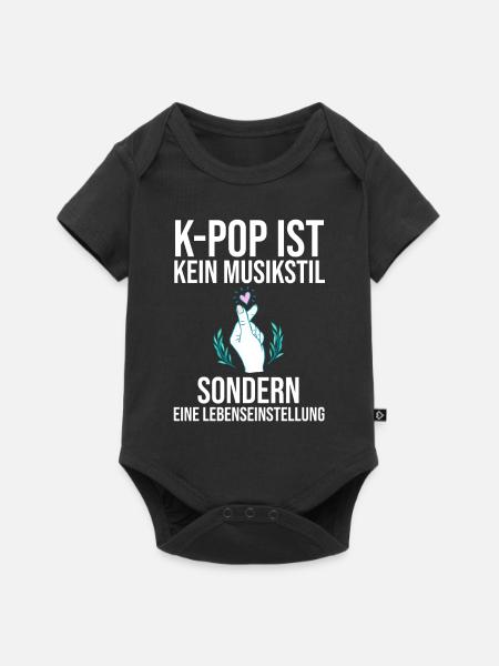 Korea Musik Kpop - Baby Premium Kurzarmbody - Schwarz