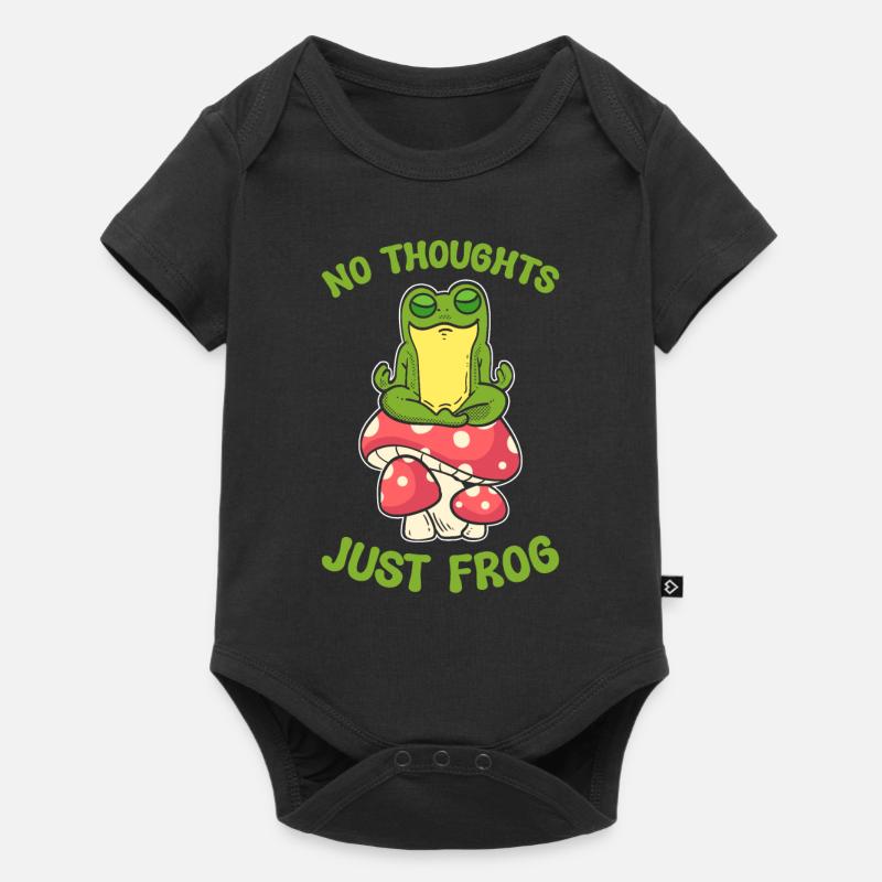 Pas de pensées, juste une grenouille - Body à manches courtes Premium Bébé - noir