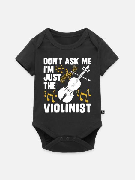 Violine Violinist - Baby Premium Kurzarmbody - Schwarz