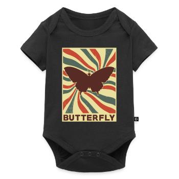 Butterfly Retro Vintage - Baby Premium short-sleeve bodysuit - black - Front