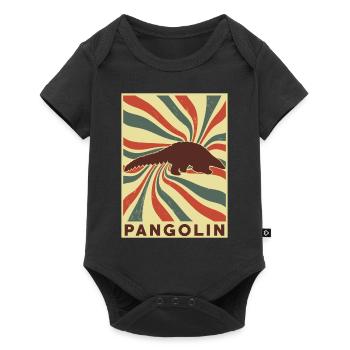 Pangolin Retro Vintage - Baby Premium short-sleeve bodysuit - black - Front