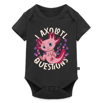 Salamandre Cadeau drôle d’Axolotl - Body à manches courtes Premium Bébé - noir - Devant