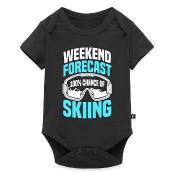 Vorhersage Für Das Skiwochenende - Baby Premium Kurzarmbody - Schwarz - Vorne