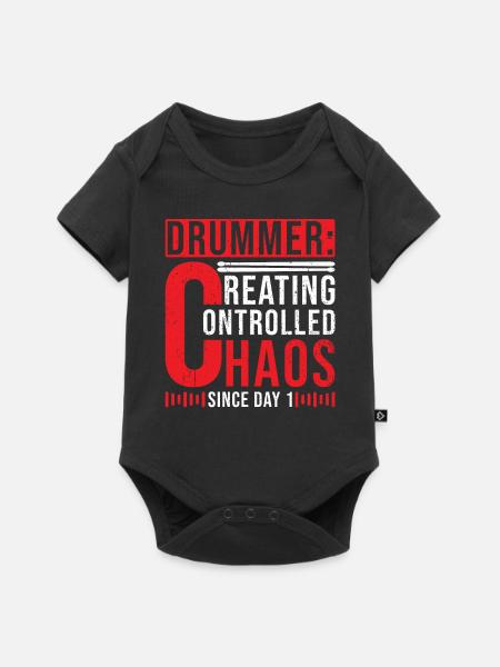 Schlagzeuger Schlagzeug Geschenk - Baby Premium Kurzarmbody - Schwarz