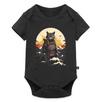 Jeu d’épée japonais Samurai Kitty - Body à manches courtes Premium Bébé - noir - Devant