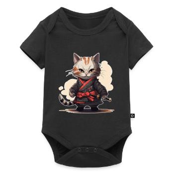 Jeu d’épée japonais Samurai Kitty - Body à manches courtes Premium Bébé - noir - Devant