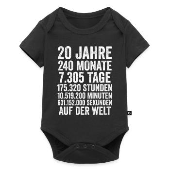 20 Jahre Zwanzigster Geburtstag - Baby Premium Kurzarmbody - Schwarz - Vorne
