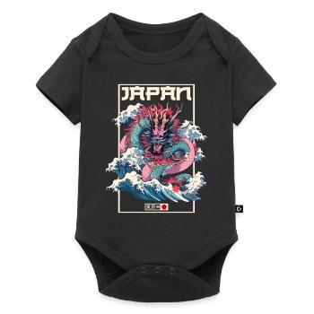 Tokyo Asia 80s Japanese Retro Dragon Dragon - Baby Premium short-sleeve bodysuit - black - Front