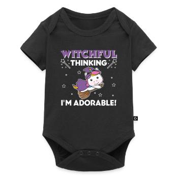 Unicorn Halloween Witch Witches I'm Adorable - Baby Premium short-sleeve bodysuit - black - Front