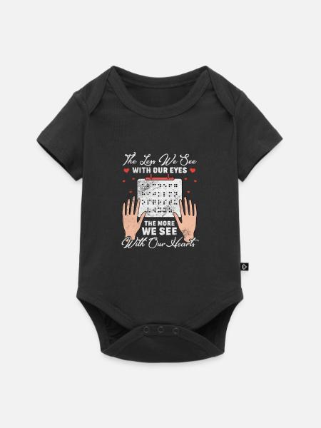 Braille - Baby Premium Kurzarmbody - Schwarz
