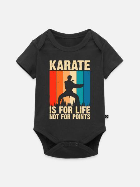 Karate - Baby Premium Kurzarmbody - Schwarz