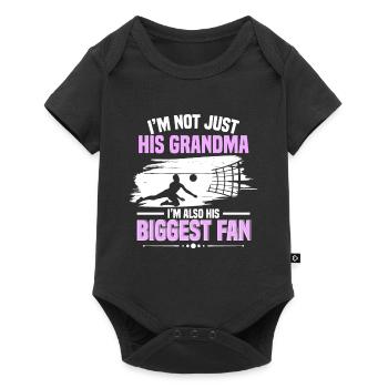 Grandmother Volleyball I'm His Grandma I'm His Big - Baby Premium short-sleeve bodysuit - black - Front
